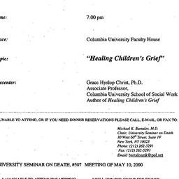 Announcements, 2000-05-10. ...