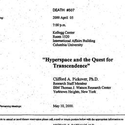 Announcements, 2000-04-05. ...