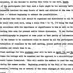 Minutes, 1971-03-03. Death,...
