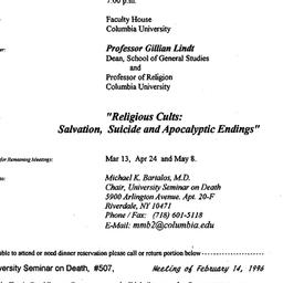 Announcements, 1996-02-14. ...