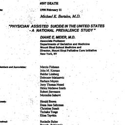 Minutes, 1998-02-11. Death,...