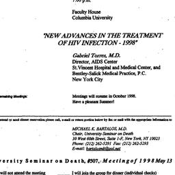 Announcements, 1998-05-13. ...