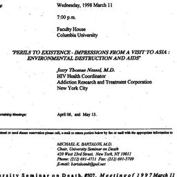 Announcements, 1998-03-11. ...
