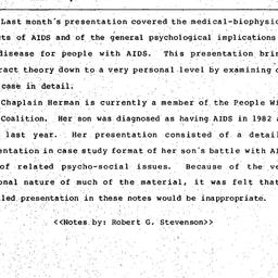 Minutes, 1988-01-13. Death,...