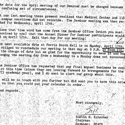Announcements, 1972-03-30. ...