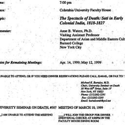 Announcements, 1999-03-10. ...