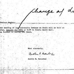 Announcements, 1975-01-22. ...