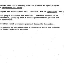 Minutes, 1975-03-05. Death,...