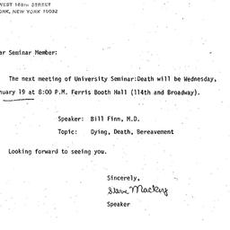 Announcements, 1983-01-19. ...