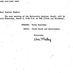 Announcements, 1983-03-09. ...