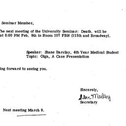 Announcements, 1983-02-09. ...
