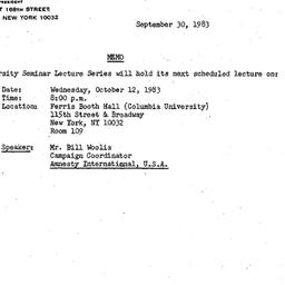 Announcements, 1982-09-30. ...