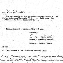 Announcements, 1973-02-14. ...