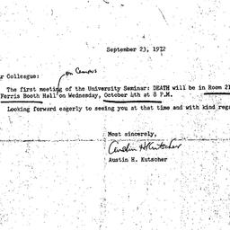 Announcements, 1972-09-23. ...