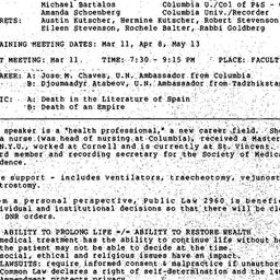 Minutes, 1992-02-12. Death,...