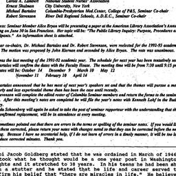 Minutes, 1992-05-13. Death,...
