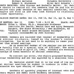 Minutes, 1991-11-13. Death,...