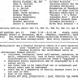 Minutes, 1991-10-09. Death,...