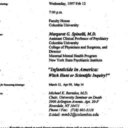 Announcements, 1997-02-12. ...