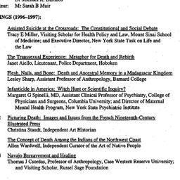 Schedules, Death, seminar 5...