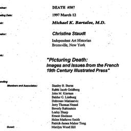 Minutes, 1997-03-12. Death,...
