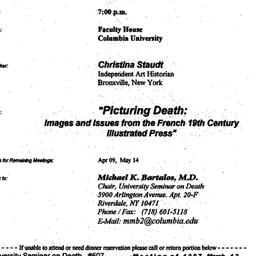 Announcements, 1997-03-12. ...