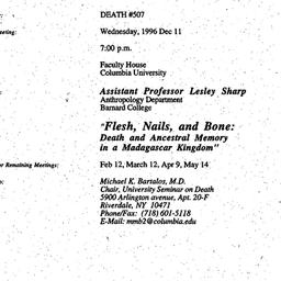 Announcements, 1996-12-11. ...