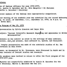 Minutes, 1978-05-10. Death,...