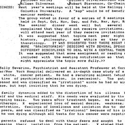 Minutes, 1985-05-07. Death,...