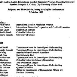 Minutes, 1998-10-05. Confli...