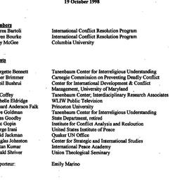 Minutes, 1998-10-19. Confli...
