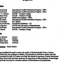 Minutes, 1999-04-26. Confli...