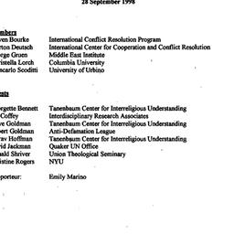 Minutes, 1998-09-28. Confli...