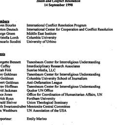 Minutes, 1998-09-14. Confli...