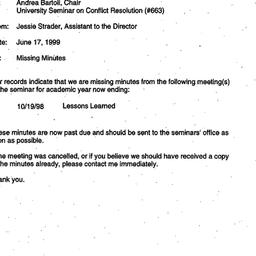 Correspondence, 1999-06-17....