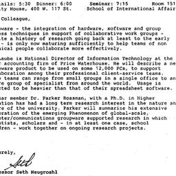 Announcements, 1990-03-15. ...