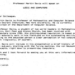 Announcements, 1989-10-19. ...