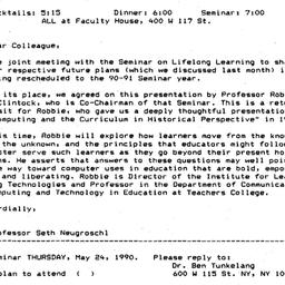 Announcements, 1990-05-24. ...