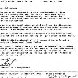 Announcements, 1990-10-21. ...