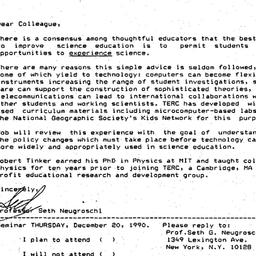 Announcements, 1990-12-20. ...