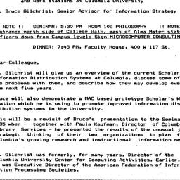 Announcements, 1990-11-15. ...
