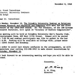 Correspondence, 1968-11-08....