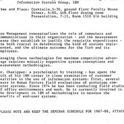 Announcements, 1987-05-21. ...