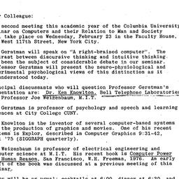 Announcements, 1977-01-25. ...