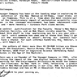 Announcements, 1995-01-26. ...
