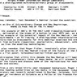 Announcements, 1992-12-02. ...