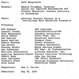 Minutes, 1993-04-22. Knowle...