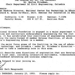 Announcements, 1993-01-21. ...