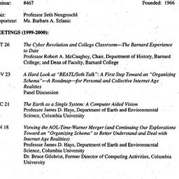 Schedules, Knowledge, Techn...