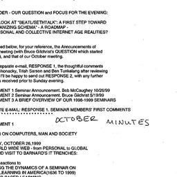 Minutes, 1999-10-26. Knowle...